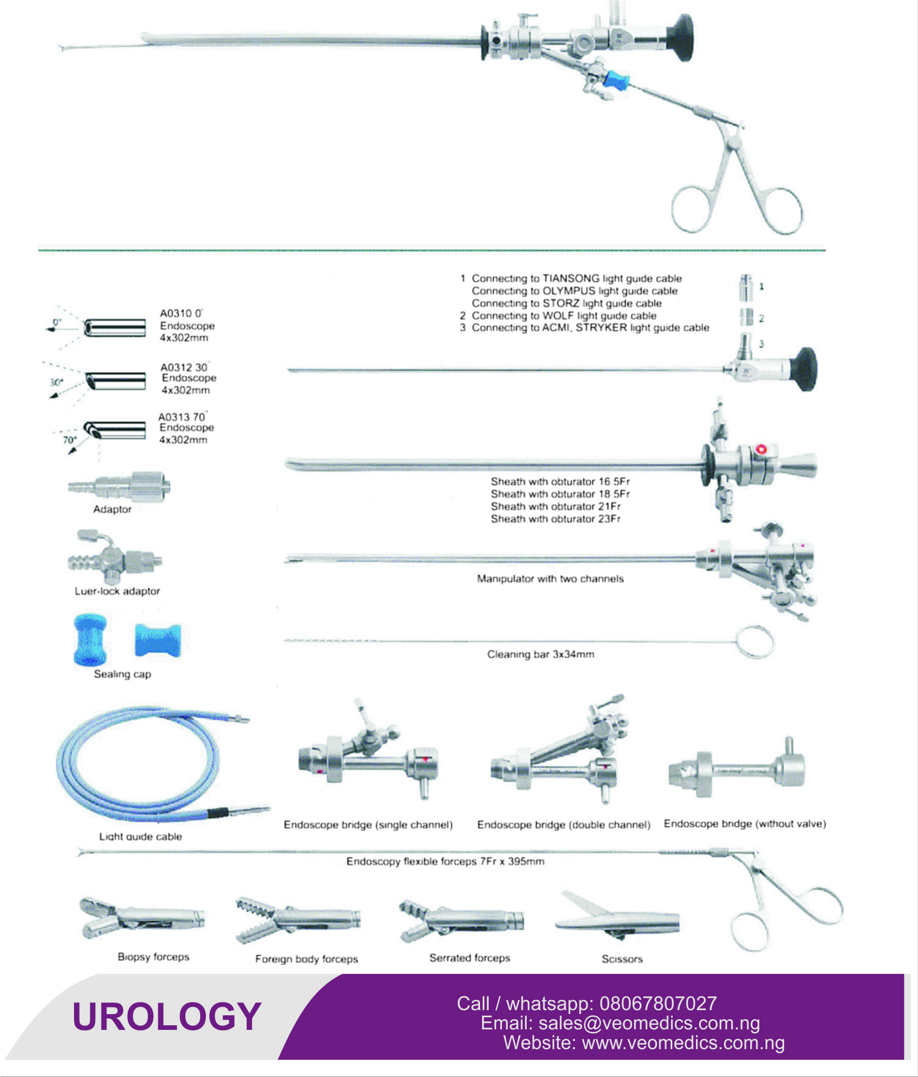 URETHRO-CYSTOCOPY SET (CLICK)